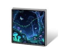 Bioluminescent Fantasy Forest Lapel Pin Cute Metal Brooch Pin Fashionable Square Badge for Shirts, Hats, Jackets Unique Fashion Accessories Gift for Men & Women