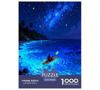 Bioluminescent Sea Kayaking 1000 Piece Jigsaw Puzzles Impossible Hard Challenge Modern Paisaje Educational Game Perfect for Relaxation for Adults 70x50cm/1000pcs