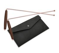 Biomag 99.9% Copper Dowsing Rods, 2 Pcs Divining Rods with Wooden Handles for Ghost Hunting, Water Divining, Finding Gold and Lost Items, Yes or No Questions