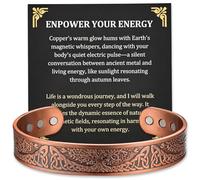 BioMag 99.99% Solid Copper Magnetic Bracelets for Men & Women, with 3500 Gauss Powerful Magnets, Brazaletes with Jewelry Gift Box