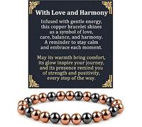 BioMag Magnetic Hematite Bracelet for Men & Women - 6MM Solid Copper Beads, Durable & Comfortable Design