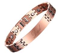 BioMag Pure Copper Magnetic Bracelet for Men, Adjustable Wristband with Link Removal Tool(Wheat Pattern)