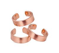 BioMag Set of 3 Handmade Copper Rings, 100% Pure Raw Untreated Copper, Meditation Rings, Tibetan Craftsmanship Ring Set(Vintage)