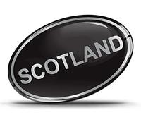 Biomar Labs® 1 x 3D Silicone Sticker Decal Scotland Scottish Silver Oval National Flag Car Motorcycle Window Scooter Bike KS 72 Z*