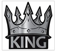 Biomar Labs® 1 x Sticker Decal Silver Crown King Bumper Car Motorcycle Helmet Bike Laptop B 94