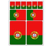 Biomar Labs® 10 x Vinyl Stickers Set Decals Portugal National Portuguese Flag Car Motorcycle Helmet D 30