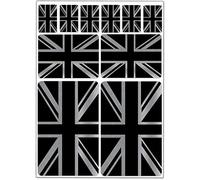 Biomar Labs® 10 x Vinyl Stickers Set Decals Silver UK Union Jack England National Great Britain Flag Car Motorcycle Helmet D 68