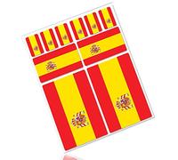 Biomar Labs® 10 x Vinyl Stickers Set Decals Spain España National Spanish Flag Car Motorcycle Helmet D 20