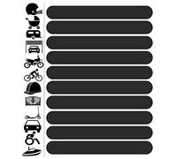 Biomar Labs® 10pcs High Visibility Warning Reflective Rim Stickers Kit Decals Black Reflector Highly Night Safety Arrows Visibility Universal Self - Adhesive D 61