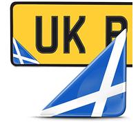 Biomar Labs® 2 x 3D Domed Silicone Badge Stickers Decal Emblem Number Plate Car Motorcycle Helmet Scotland National Scottish Flag F 136