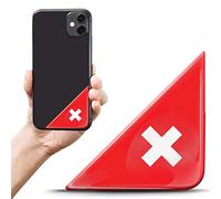 Biomar Labs® 2 x 3D Domed Silicone Badge Stickers Decal Emblem Number Plate Car Motorcycle Helmet Switzerland Swiss National Flag F 161