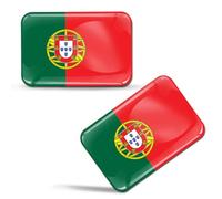 Biomar Labs 2 x 3D Domed Silicone Stickers Decals Portugal National Portuguese Flag Car Motorcycle Helmet F 30