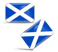 Biomar Labs 2 x 3D Domed Silicone Stickers Decals Scotland National Scottish Flag Car Motorcycle Helmet F 56