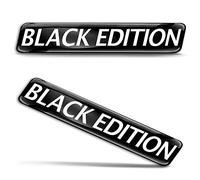 Biomar Labs 2 x 3D Gel Silicone Stickers Bumper Sticker Decals Badge Emblem Auto Tuning for Car Motorcycle Helmet Bike (Black Edition KS 179)