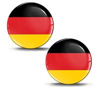 Biomar Labs 2 x 3D Gel Silicone Stickers Bumper Sticker Decals Badge Emblem Tuning for Car Motorcycle Helmet Bike Phone Laptop Window Germany DE German Flag F 252