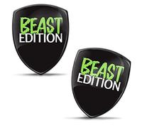 Biomar Labs 2 x 3D Gel Silicone Stickers Bumper Sticker Decals Badge Emblem Tuning for Car Motorcycle Helmet Bike Beast Edition KS 141