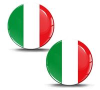 Biomar Labs 2 x 3D Gel Silicone Stickers Bumper Sticker Decals Badge Emblem Tuning for Car Motorcycle Helmet Bike Phone Laptop Window Italy Italian Flag F 253
