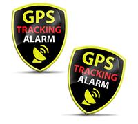 Biomar Labs 2 x 3D Gel Silicone Stickers GPS Tracking Alarm Sticker Decals Badge Emblem Car Sticker Motorcycle Bicycle Window Phone Laptop PC Tablet Door KS 119