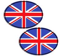 Biomar Labs® 2 x Vinyl Stickers Decals UK Union Jack National England United Kingdom Flag Car Motorcycle Helmet B 198