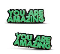 Biomar Labs 2 x Vinyl Stickers You Are Amazing Car Sticker Green Black for Car, Motorcycle, Bike, Window, Door, Helmet, Scooter B 132