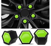 Biomar Labs 20 x 19mm Wheel Nut Covers Set (16 Standard + 4 Locking Nut Caps) with Removal Tool - Alloy Wheel Nut Bolt Caps for Car Wheels (LB 38)