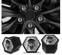 Biomar Labs 20 x 19mm Wheel Nut Covers Set with Removal Tool - Universal Alloy Wheel Nut Bolt Caps for Car Wheels - Protection Caps for Wheel Nuts (LC 21)
