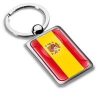 Biomar Labs® 3D Metal Spain Spanish Flag Keyring Key Ring Accessories Men Women Keychain Gift KK 215 Z*