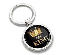 Biomar Labs® 3D Metal The King Keyring Key Ring Accessories Men Women Keychain Gift KK 167