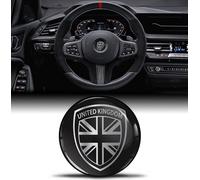 Biomar Labs 3D Silicone Sticker Compatible with BMW 36131181082 Emblem Steering Wheel 45 mm Badge Accessories Parts Decals Steering Wheel Decoration Great Britain England UK United Kingdom Flag V 2