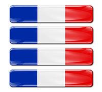 Biomar Labs 4 x 3D Domed Silicone Stickers Decals France National French Flag Car Motorcycle Helmet F 8/4-ka