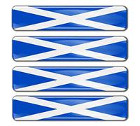 Biomar Labs 4 x 3D Domed Silicone Stickers Decals Scotland National Scottish Flag Car Motorcycle Helmet F 20