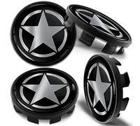 Biomar Labs 4 x 68mm Wheel Centre Alloy Hub Center Caps Compatible with BMW 36136783536 Hubcaps Black Silver CB 43