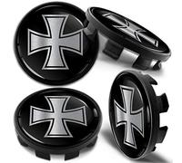 Biomar Labs 4 x 68mm Wheel Centre Alloy Hub Center Caps Compatible with BMW 36136783536 Hubcaps Black Silver CB 32