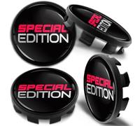 Biomar Labs 4 x 68mm Wheel Centre Alloy Hub Center Caps Compatible with BMW 36136783536 Hubcaps Black Red Silver Special Edition CB 17
