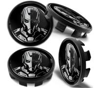 Biomar Labs 4 x 68mm Wheel Centre Alloy Hub Center Caps Compatible with BMW 36136783536 Hubcaps Silver Black Bot Robot CB 46