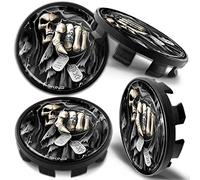 Biomar Labs 4 x 68mm Wheel Centre Alloy Hub Center Caps Compatible with BMW 36136783536 Hubcaps Skull CB 33
