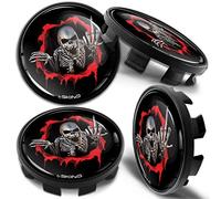 Biomar Labs 4 x 68mm Wheel Centre Alloy Hub Center Caps Compatible with BMW 36136783536 Hubcaps Skull CB 20