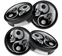 Biomar Labs 54mm Wheel Centre Caps Compatible with Ford, Alloy Wheel Center Caps Replacement, Hub Caps Badge Cover Set for Ford Fiesta Focus, Fits 6M-21-1003 AA / 6M-21-1003 BA (CFZ 16)