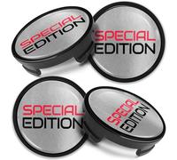 Biomar Labs 54mm Wheel Centre Caps Compatible with Ford, Alloy Wheel Center Caps Replacement, Hub Caps Badge Cover Set for Ford Fiesta Focus, Fits 6M-21-1003 AA / 6M-21-1003 BA (CF 55)