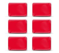 Biomar Labs 6 x 3D Gel Silicone Stickers Bumper Sticker Decals Emblem Tuning for Car Motorcycle Helmet Bike PC Laptop Tablet Window Red SP 9 R