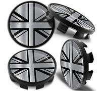 Biomar Labs 68mm Wheel Centre Caps Set of 4 Compatible with BMW Wheels - Plastic Alloy Wheel Hub Centre Caps Replacement - Compatible with BMW Part Number 36136783536 (CBZ 17)