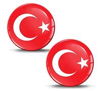 Biomar Labs Country Flag Car Sticker Decal 3D Gel Badge Domed 2 Pack F 264