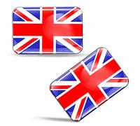 Biomar Labs Country Flag Car Sticker Decal 3D Gel Badge Domed 2 Pack F 32