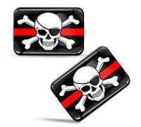 Biomar Labs Country Flag Car Sticker Decal 3D Gel Badge Domed 2 Pack F 67