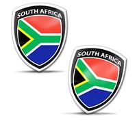 Biomar Labs Country Flag Sticker Set Of 2 Self Adhesive Vinyl Decals National Flag Stickers Vehicle Styling Car Motorcycle Laptop Phone Window Interior Exterior (South Africa South African Flag F 227)