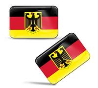 Biomar Labs Country Flag Sticker Set Self Adhesive Vinyl Decals National Flag Stickers Car Motorcycle Laptop Phone Window Interior Exterior (Germany German Flag F 34)