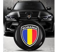 Biomar Labs Front Hood Trunk Tuning Badge 82 mm Compatible with BMW Emblem 51148132375 Romania Romanian Flag EO 36
