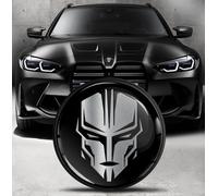 Biomar Labs Front Hood Trunk Tuning Badge 82 mm Compatible with BMW Emblem 51148132375 Silver Black Robot EO 12