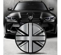 Biomar Labs Front Hood Trunk Tuning Badge 82 mm Compatible with BMW Emblem 51148132375 (UK Flag Silver EO 22)