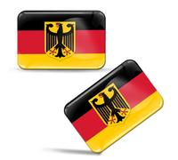 Biomar Labs Germany Eagle Flag Sticker for Car Motorcycle 3D 2 Pack F 34